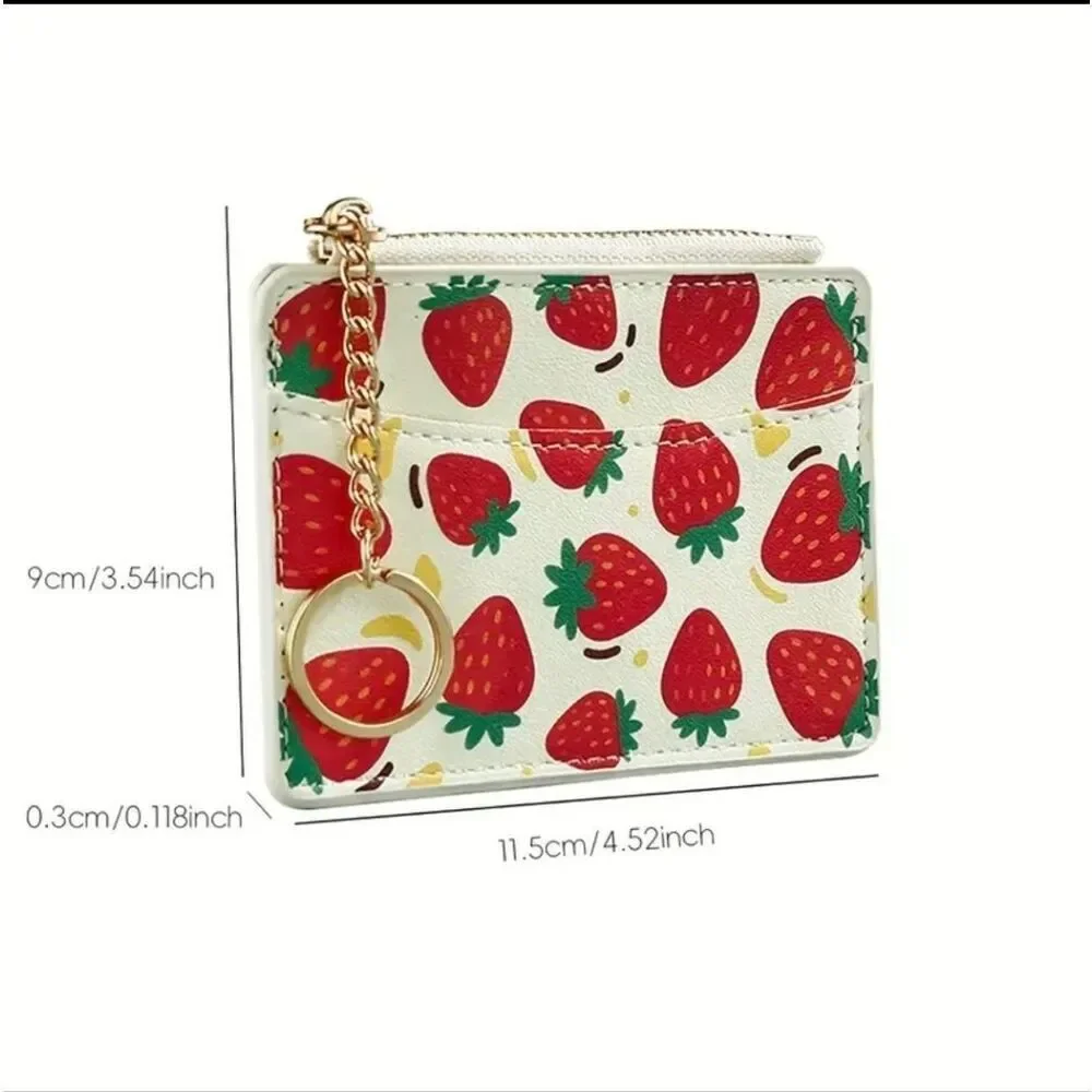 Strawberry Cardholder ID Holder Wallet Keychain